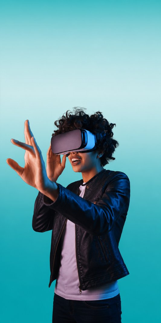 Student with VR headset